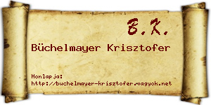 Büchelmayer Krisztofer névjegykártya