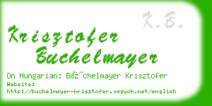 krisztofer buchelmayer business card